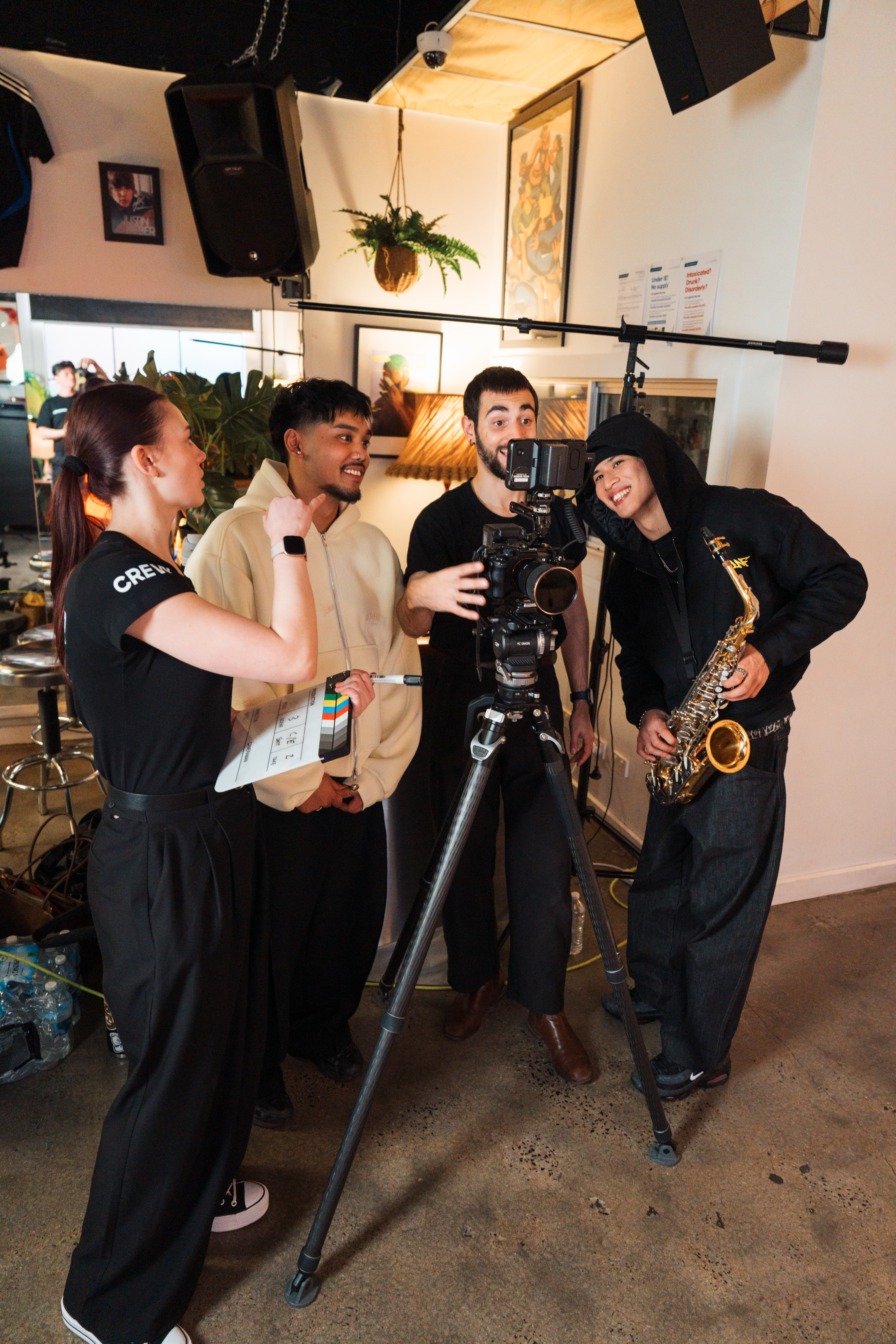 Render Media crew on set
